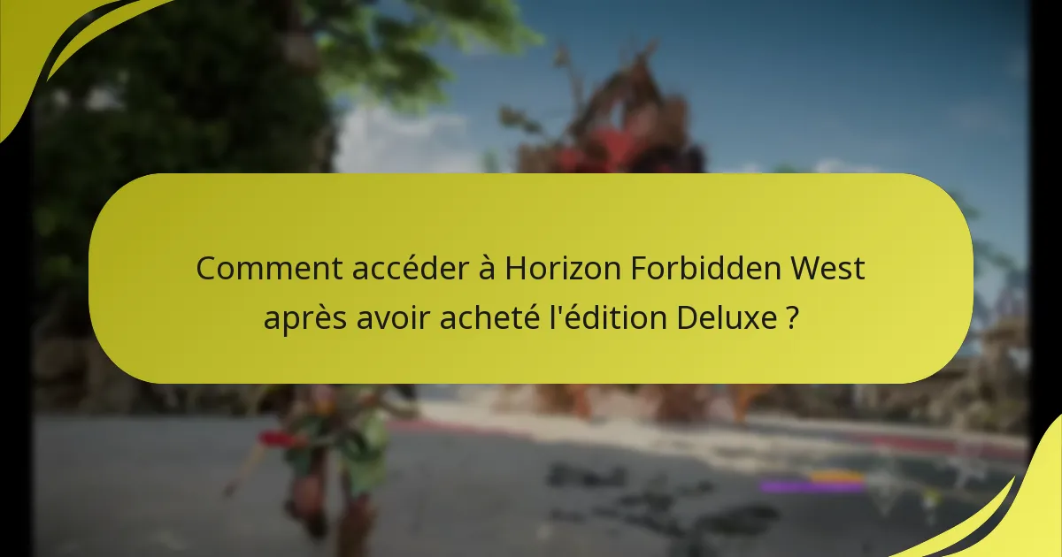 Comment gérer mes paramètres de compte pour Horizon Forbidden West ?