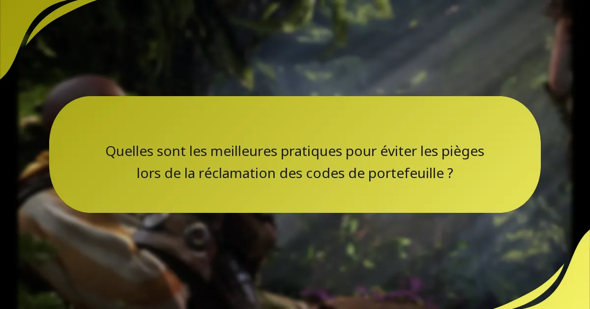 Où puis-je trouver des options de support pour les problèmes de code de portefeuille ?