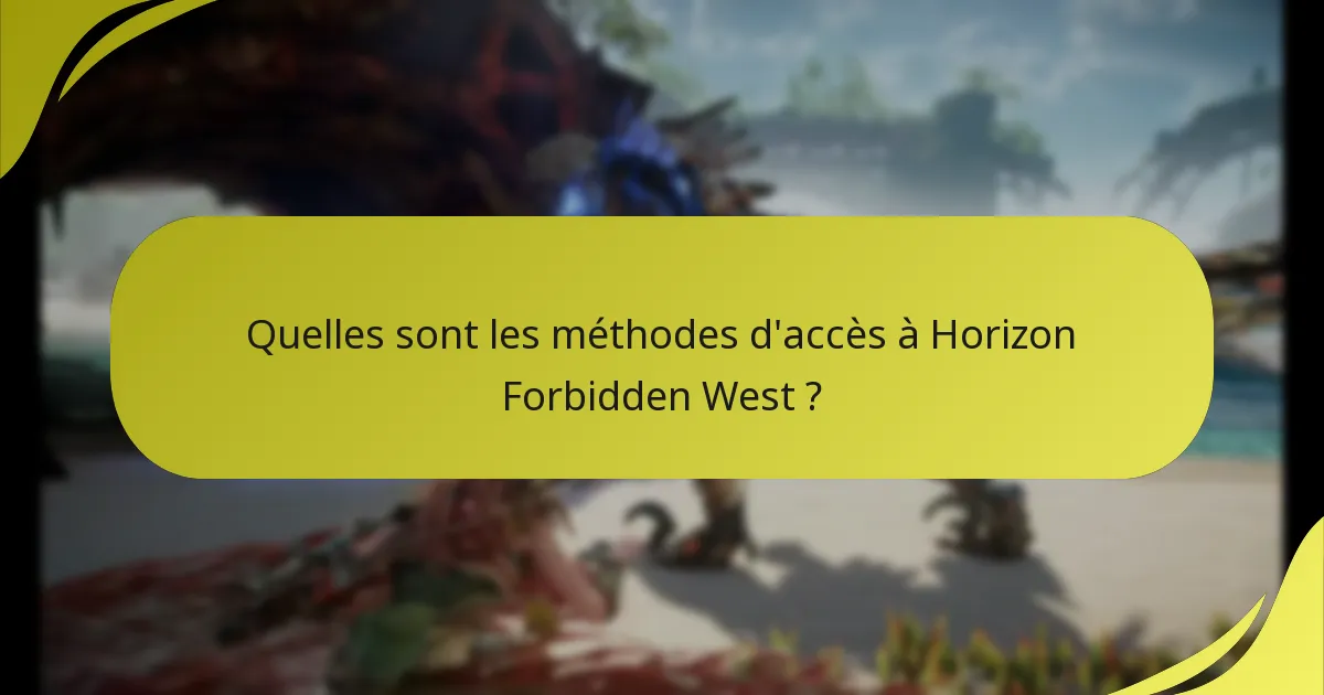 Quels paramètres de compte sont importants pour Horizon Forbidden West ?